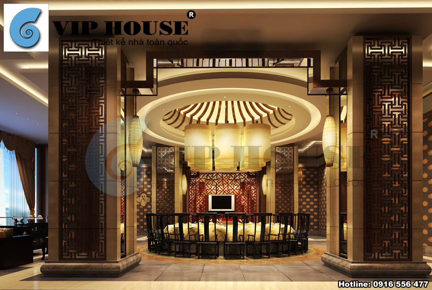 Thiết kế nội thất khách sạn phong cách Á Đông sang trọng